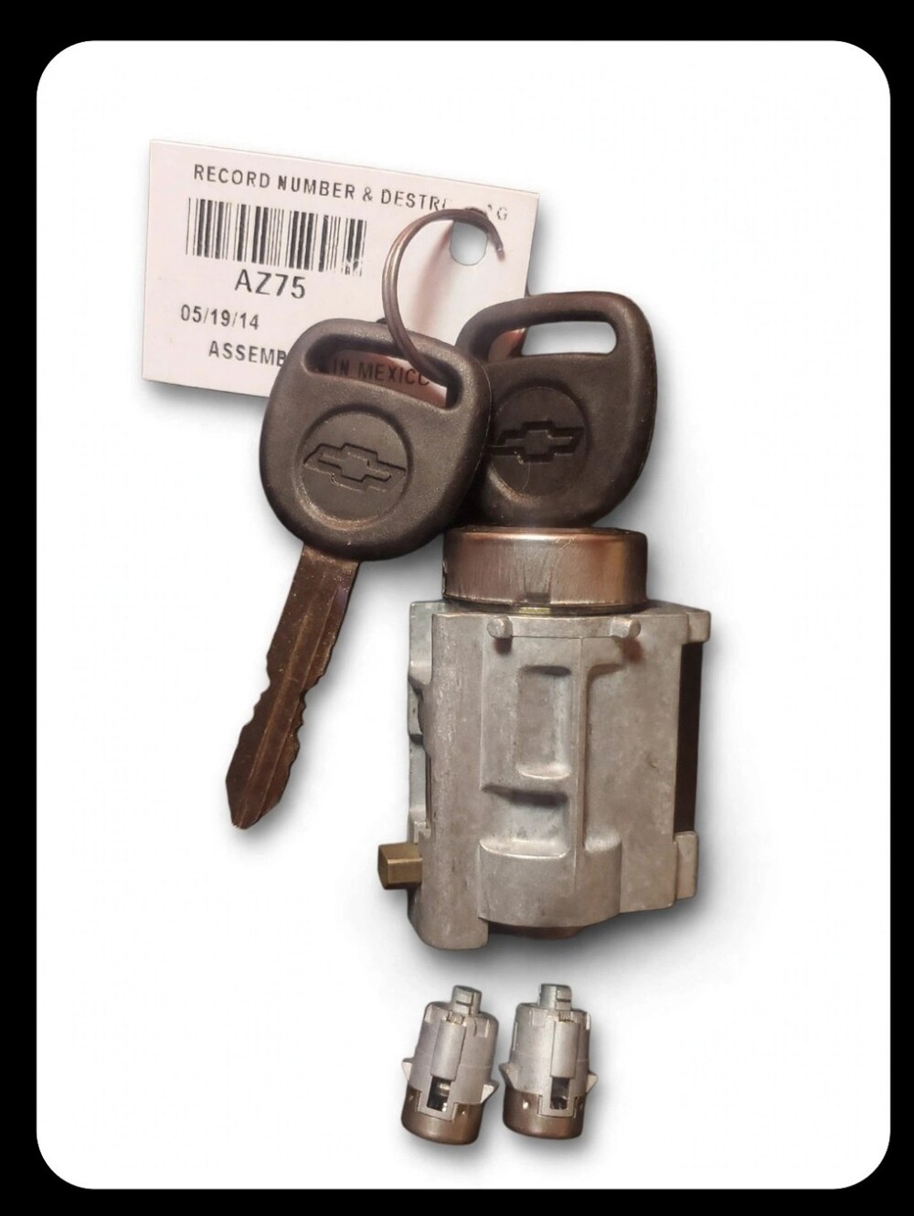 LC CHEVY IGNITION CYLINDER W/ 2 KEYS +2 DOOR LOCK REPLACEMENT KIT -LC80053 AZ75